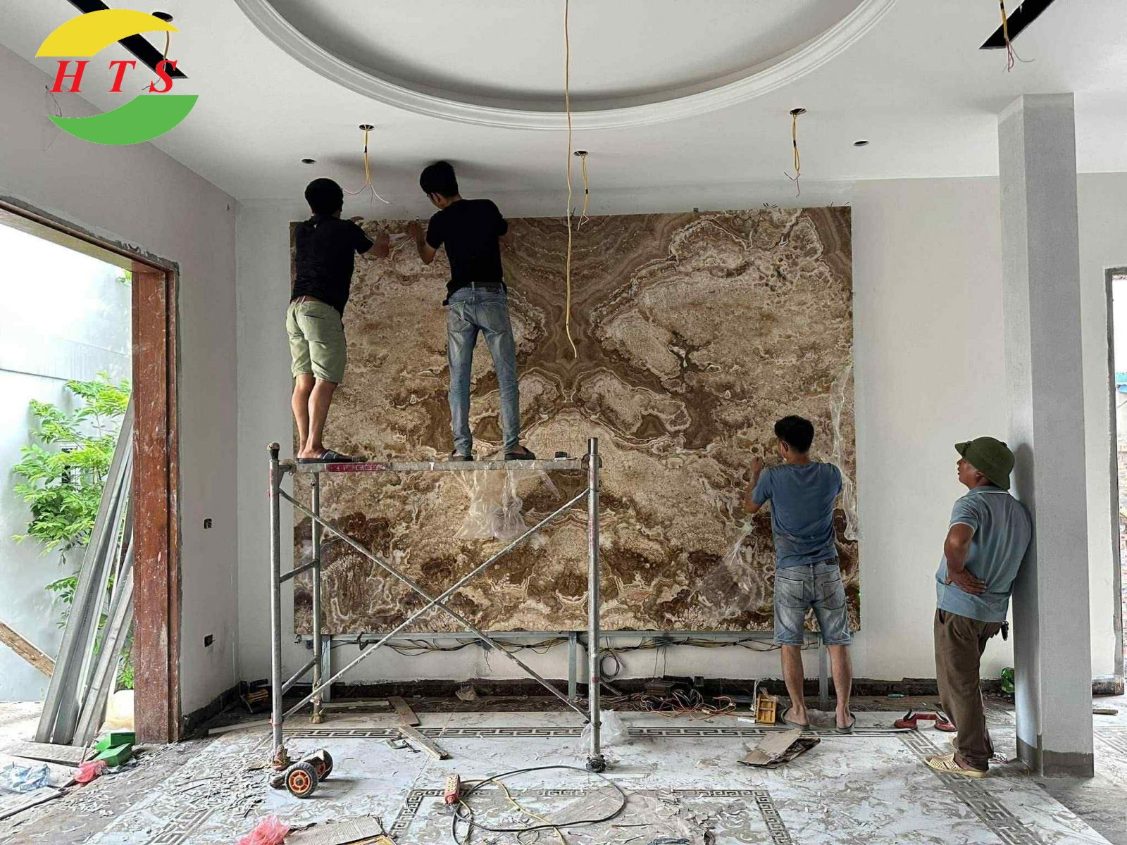 thi công tranh đá